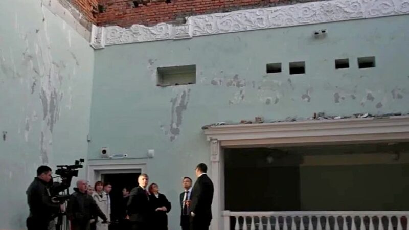 Авдееву показали руины обрушенной школы в Гусь-Хрустальном