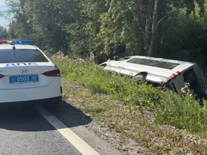 Под Суздалем рейсовый автобус улетел в кювет