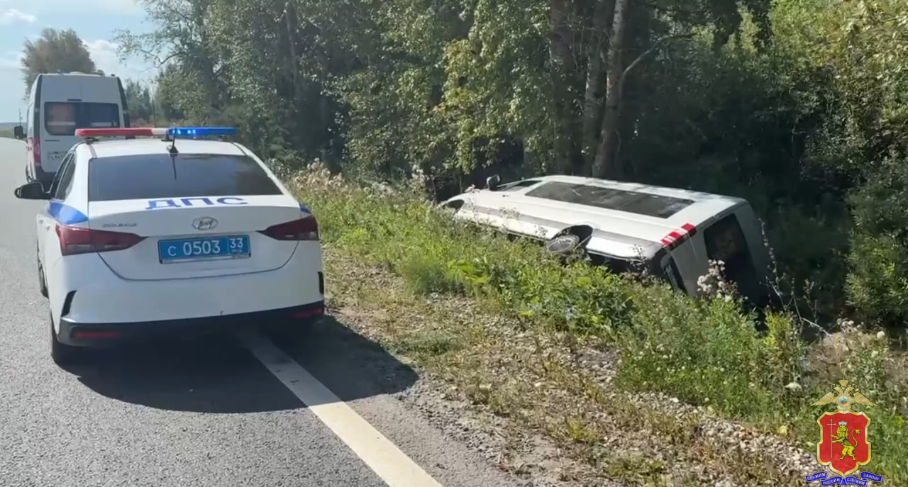 Под Суздалем рейсовый автобус улетел в кювет