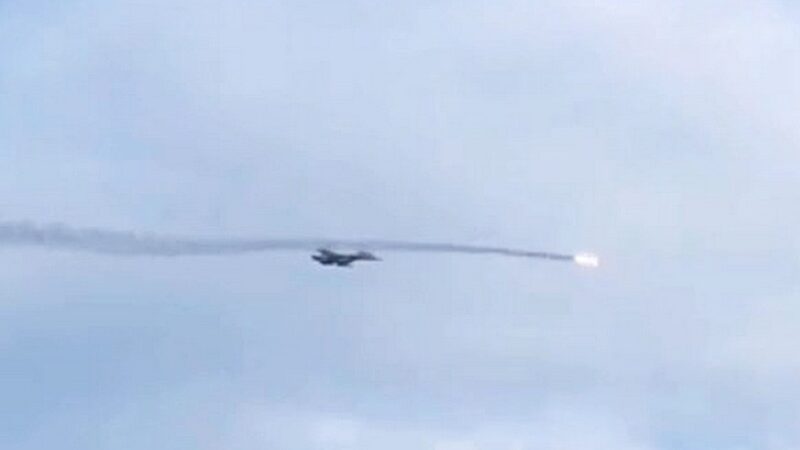 Появилось видео уничтожения украинского дрона под Владимиром