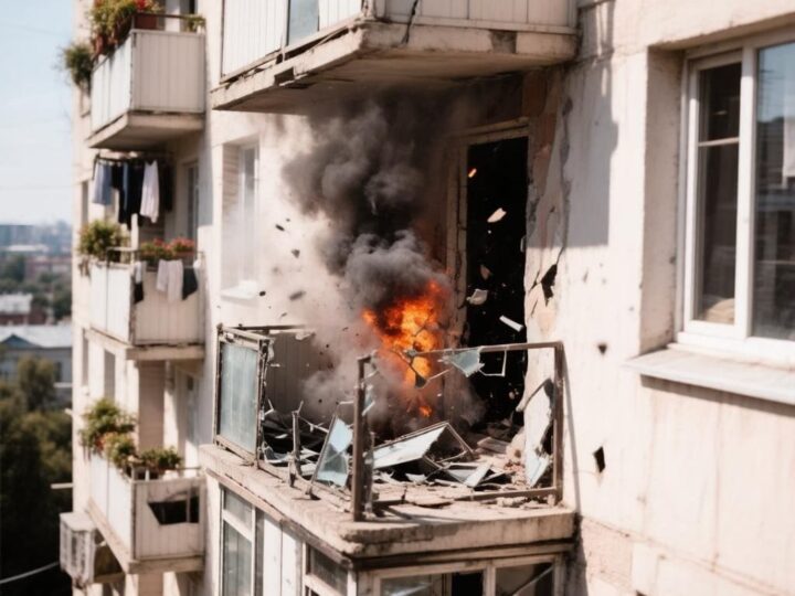 Во Владимире беспилотник упал на многоэтажку