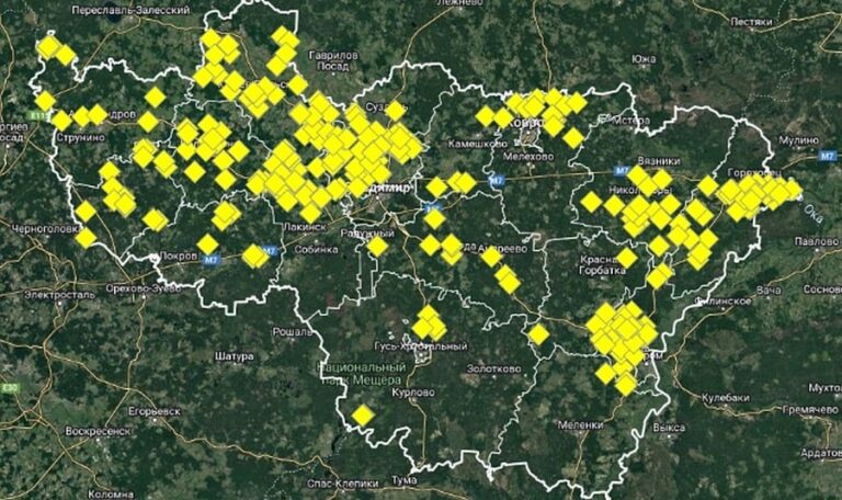 Карта борщевика в московской области распространения