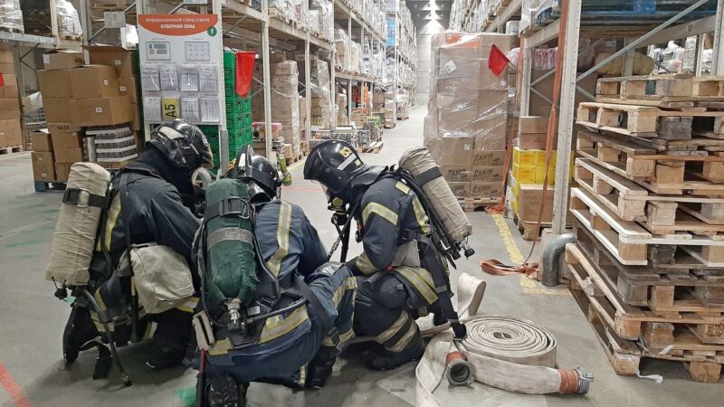 В «Глобусе» потушили условный пожар