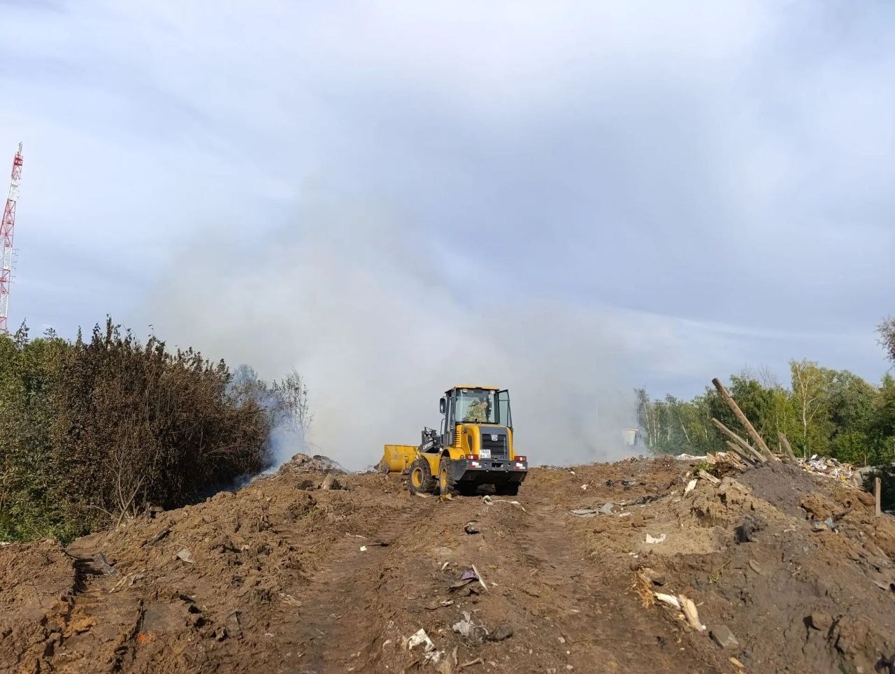 В Муроме загорелась городская свалка