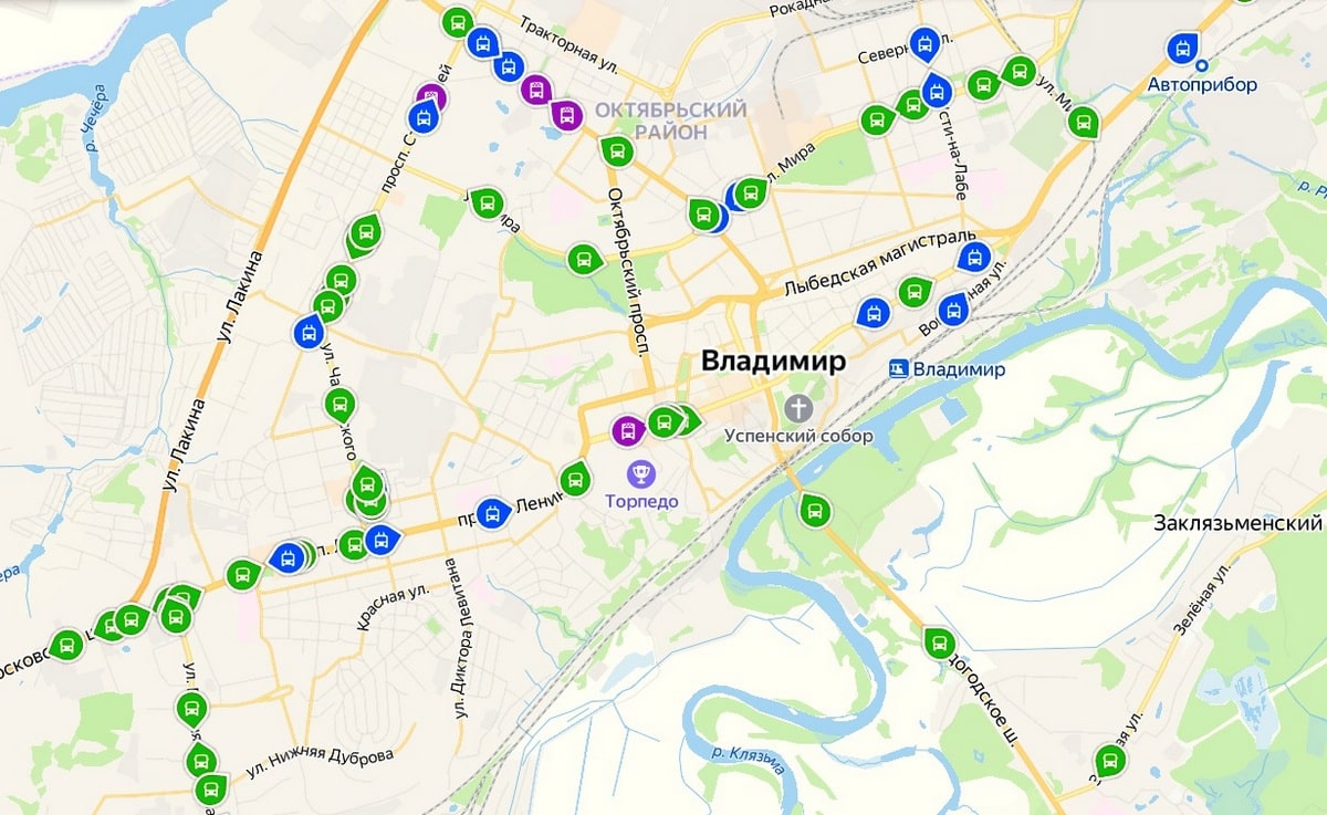 В мэрии Владимира объяснили автобусы-призраки на Яндекс.Картах