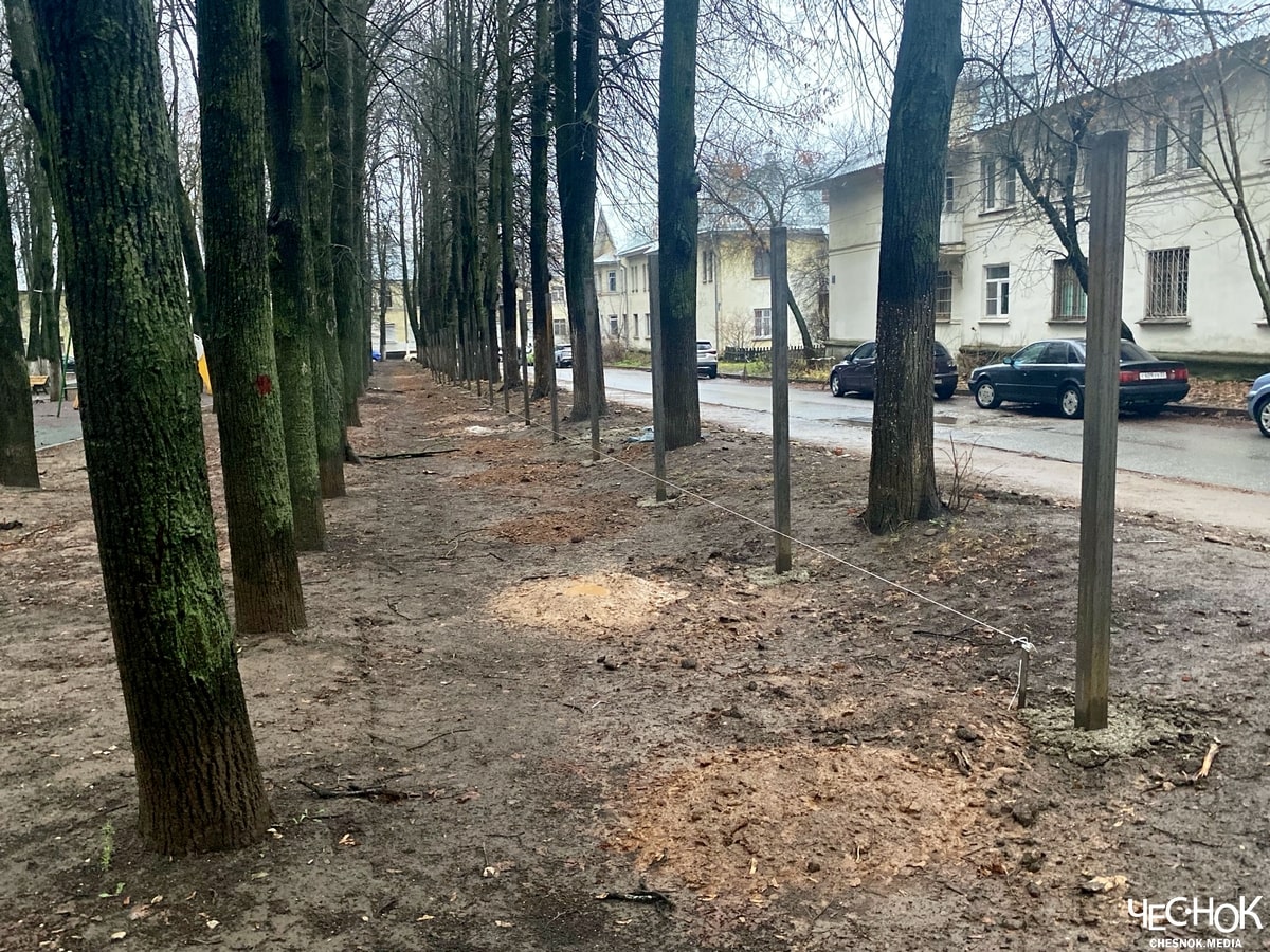 Курсантский сквер во Владимире урезали ради забора