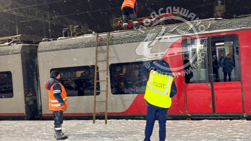 «Ласточка» во Владимира застряла на два часа из-за снега