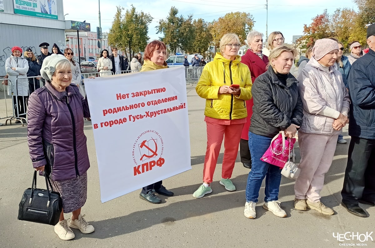 Митинг КПРФ Гусь роддом 5