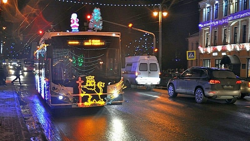 В новогоднюю ночь перекроют центр Владимира и пустят бесплатные автобусы