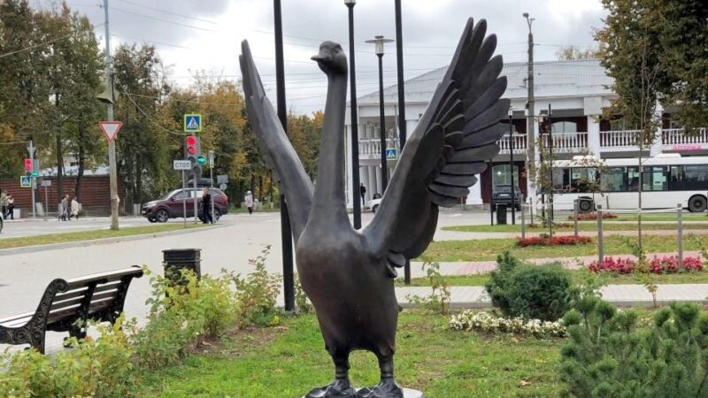 В Гусь-Хрустальном открыли памятник гусю