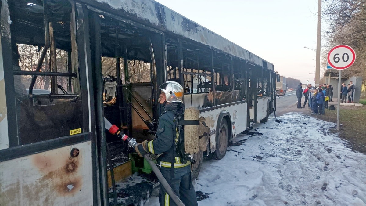 Пожар автобус