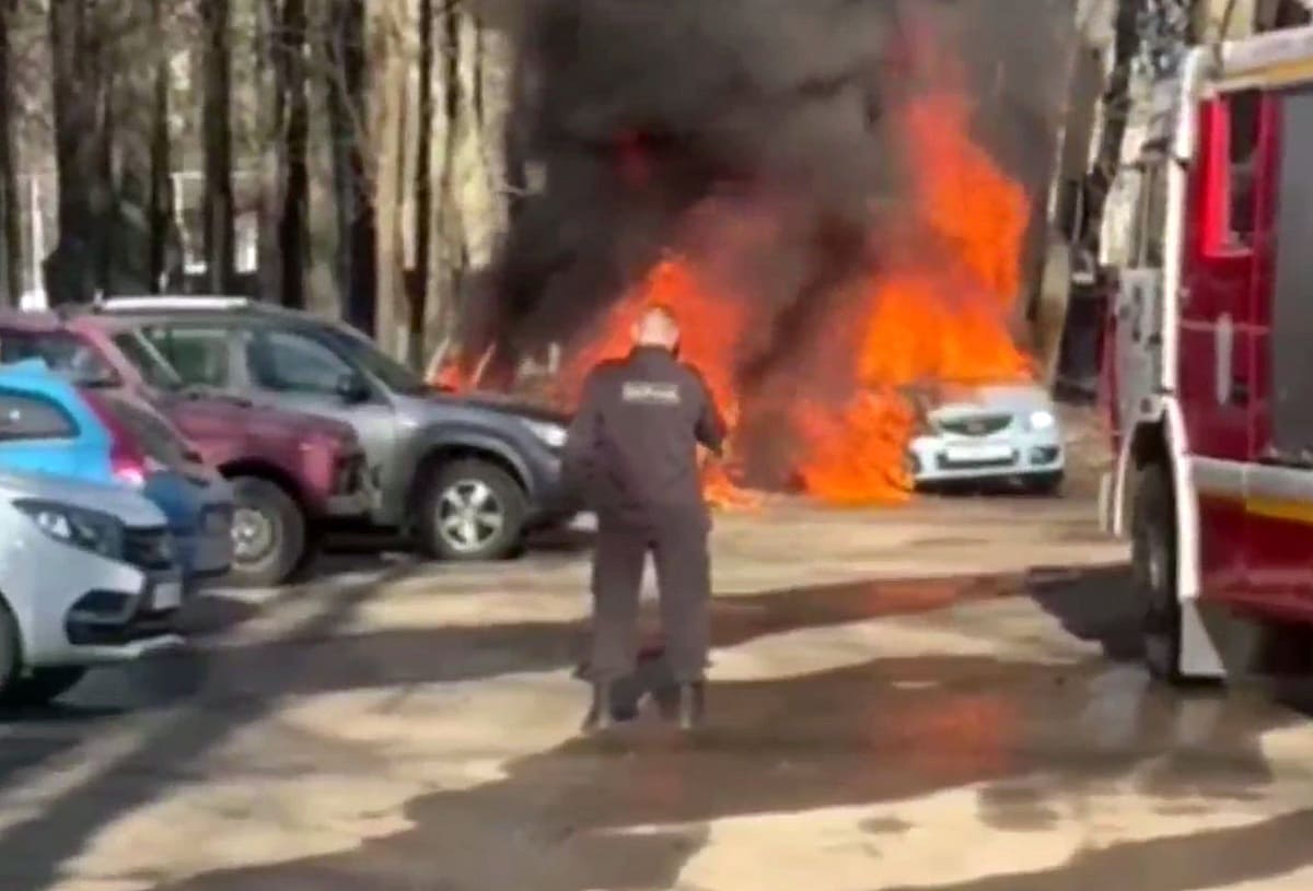 В Центральном парке сгорели две иномарки