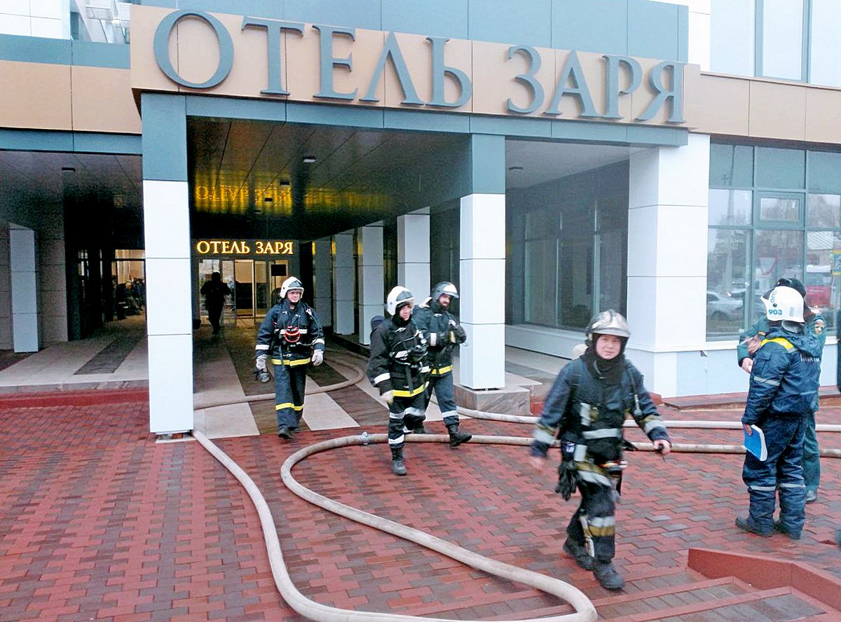В гостинице «Заря» произошел пожар
