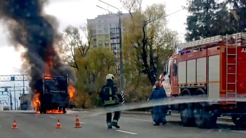 На Пекинке во Владимире сгорел мусоровоз