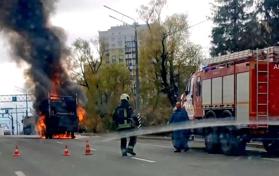 На Пекинке во Владимире сгорел мусоровоз