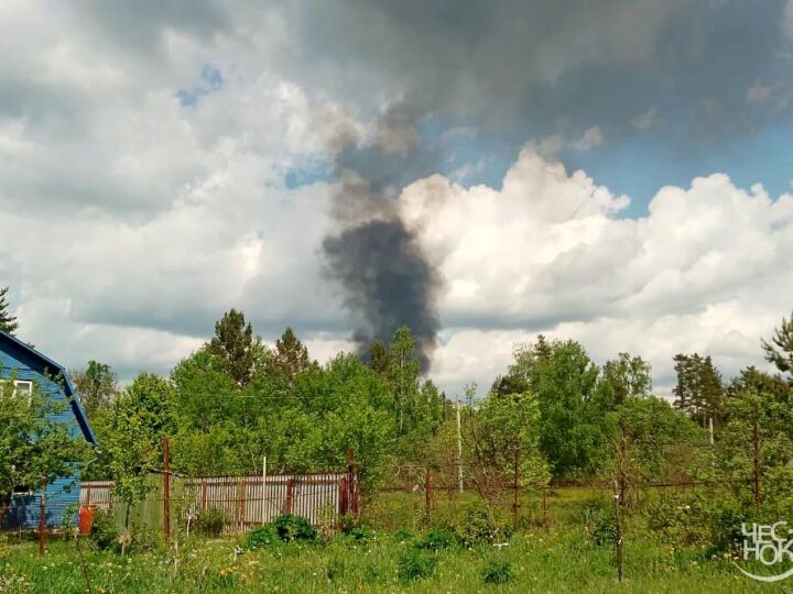 На полигоне «Хартии» в Бабанино начался крупный пожар