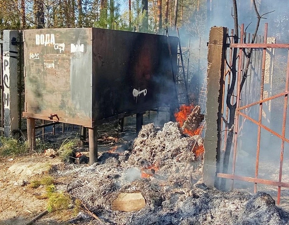 Под Владимиром загорелось Улыбышевское кладбище