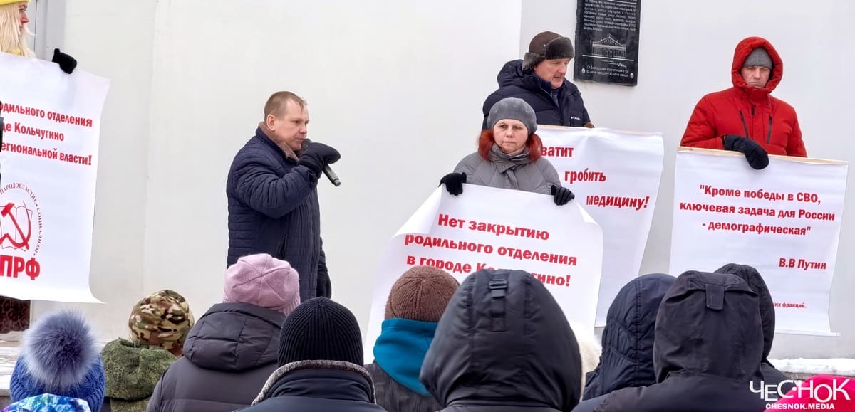 «Это будет наш Сталинград». В Кольчугино прошел митинг против закрытия роддома