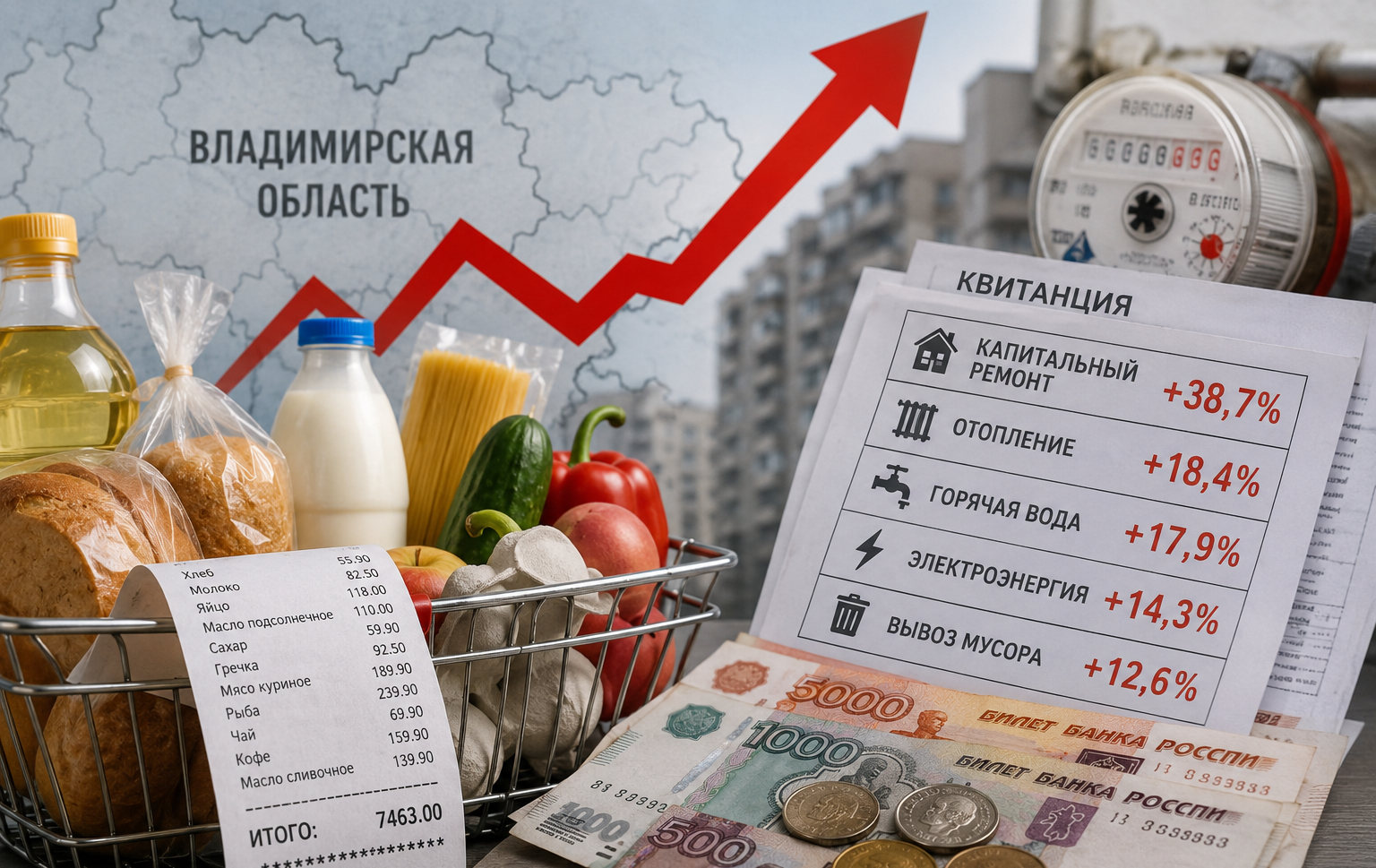 Во Владимирской области дорожают продукты и коммуналка
