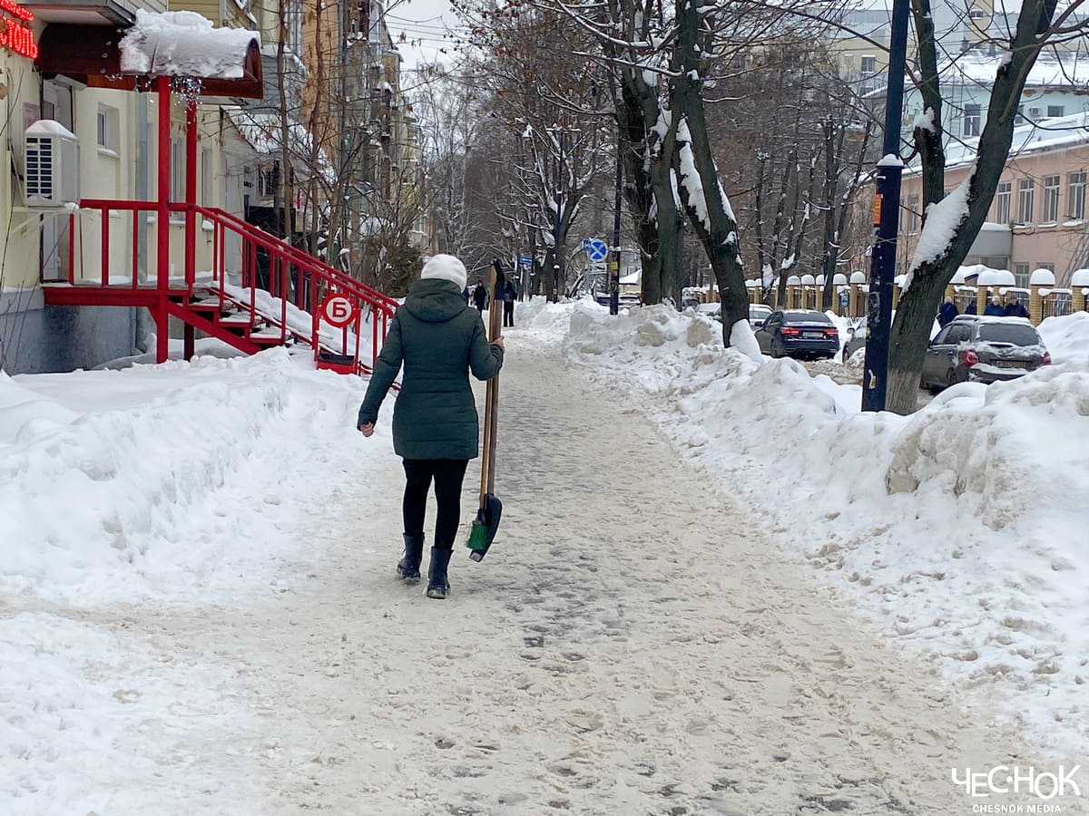 Снег авто парковка