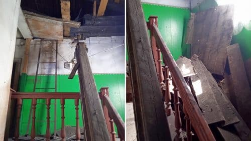 В центре Юрьев-Польского в жилом доме рухнул потолок