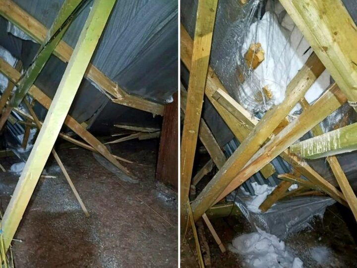 В Струнино из-за снега рухнула крыша пятиэтажки