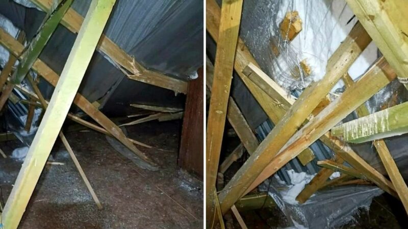 В Струнино из-за снега рухнула крыша пятиэтажки