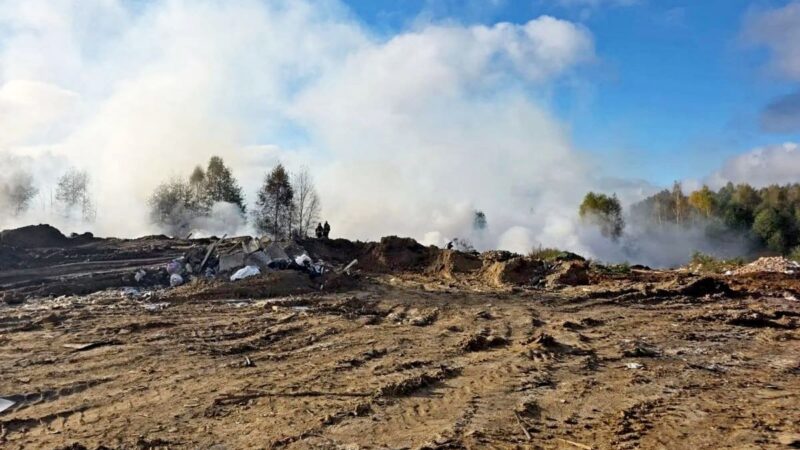 Под Владимиром загорелась незаконная свалка