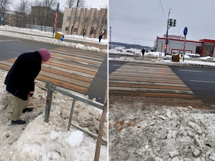 Во Владимире 83-летняя бабушка лопатой чистила трассу М-7