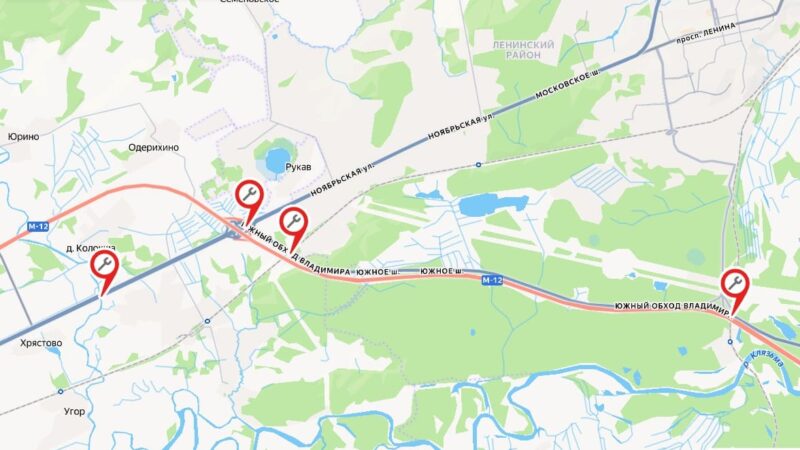 На трассе М-7 во Владимире на трех моста введут реверс