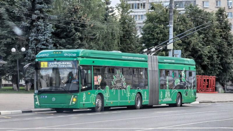 На владимирцах тестируют троллейбус-гармошку