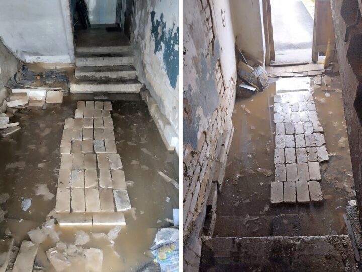 В Гусь-Хрустальном районе подъезд дома затопило канализацией