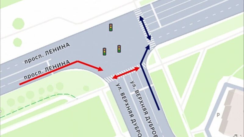 На выезде с Верхней Дубровы изменят схему движения