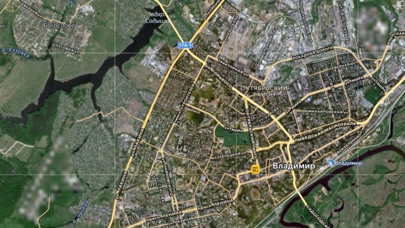 На картах Яндекса затерли часть Владимира