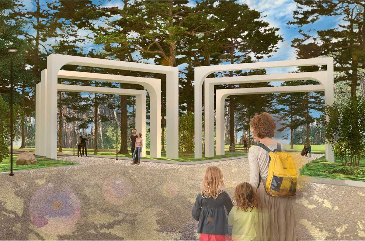 Загородный парк концепция арка